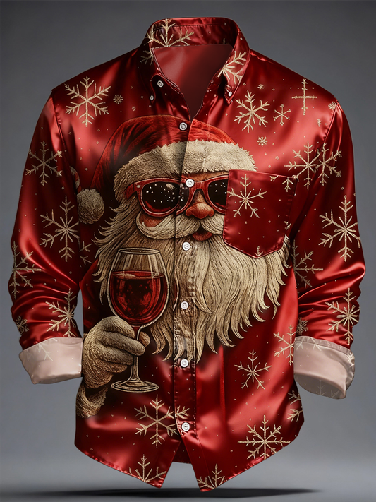 Men's Luxury Christmas Art Printed Shirt