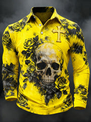 Men's Skull Cross Faith Long Sleeve Shirt