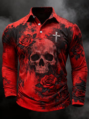 Men's Skull Cross Faith Long Sleeve Shirt