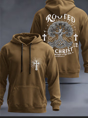 Men's ROOTED IN-CHRIST AND ESTABLISHED IN THE FAITH COLOSSIANS 3:7 Hooded Sweatshirt