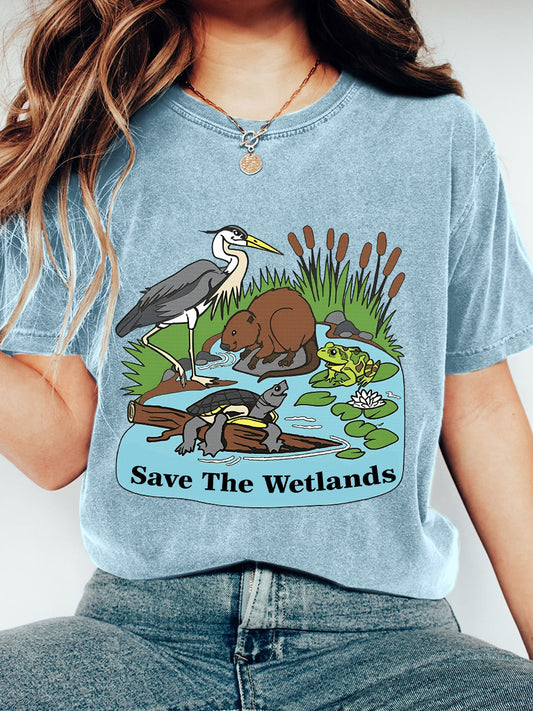 Women's Save The Wetlands Print T-Shirt