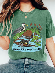Women's Save The Wetlands Print T-Shirt