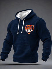 Men's Good Better Best Print Gift For Football Fans Gameday Casual Checkered Hoodie