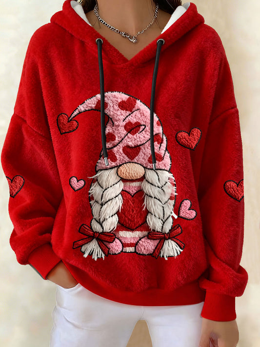 Women's Valentine's Day Dwarf Flannel Hoodies