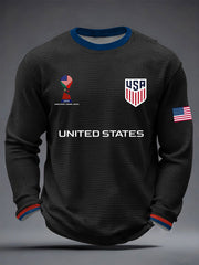 Men's USA Soccer Waffle Long Sleeve T-Shirt