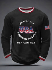 Men's USA Soccer Waffle Long Sleeve T-Shirt