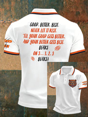 Men's Good Better Best Print Football Fans Gameday Casual Top