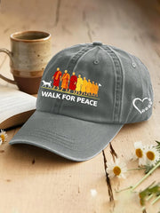 Walk For Peace Monks With Aloka Dog Hat