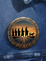 Walk For Peace Print Pins
