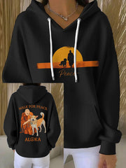 Women's Walk For Peace Printed Hoodie