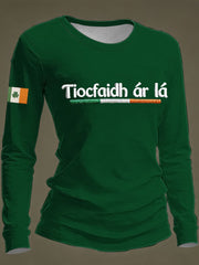 Women's St. Patrick's Day Print Casual Long-Sleeve T-Shirt