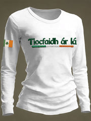 Women's St. Patrick's Day Print Casual Long-Sleeve T-Shirt