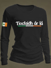 Women's St. Patrick's Day Print Casual Long-Sleeve T-Shirt