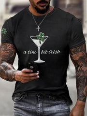 Men's Funny St. Patrick's Day Shamrock Art Short Sleeve T-shirt