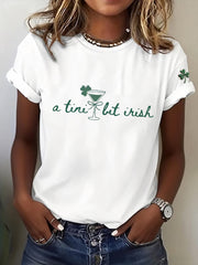 Women's St. Patrick's Day Shamrock Art Short-Sleeve T-Shirt
