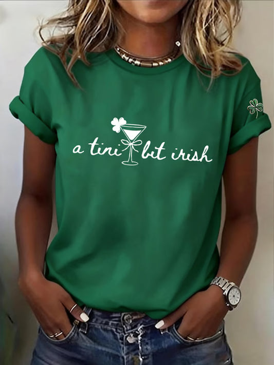 Women's St. Patrick's Day Shamrock Art Short-Sleeve T-Shirt