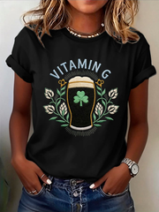 Women's St. Patrick's Day Vitamin G Short-sleeved T-shirt