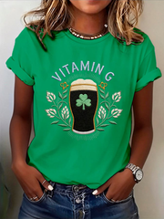 Women's St. Patrick's Day Vitamin G Short-sleeved T-shirt