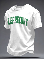 Men's Funny St.Patricks Day Leprecunt Printed T-shirt