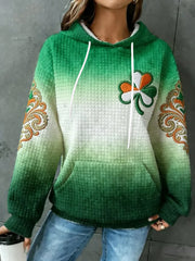 Women's St. Patrick's Day Print Large-sized Hooded Sweatshirt