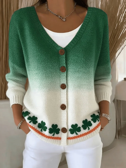 Women's St. Patrick's Day Print Casual Cardigan