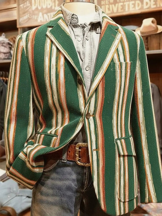 Men's St. Patrick's Day Print Casual Lapel Suit