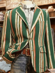 Men's St. Patrick's Day Print Casual Lapel Suit