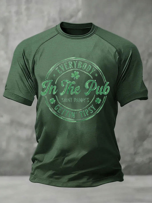 Men's St. Patrick's Day Printed Casual T-Shirt