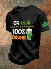 Men's Funny St. Patrick's Day Irish Beer Waffle Short Sleeve