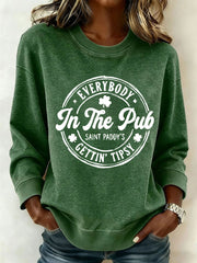 Women's St. Patrick's Day Printed Casual Sweatshirt