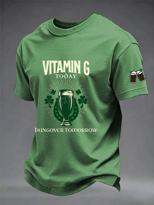 Men's St. Patrick's Day Split the G Printed Short Sleeve T-Shirt