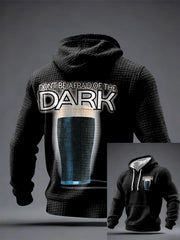 Men's Don't Be Afraid of The Dark Checkered Cotton Hoodie