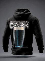 Men's Don't Be Afraid of The Dark Checkered Cotton Hoodie