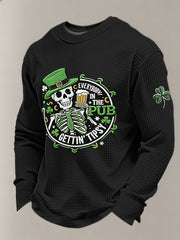Men's St. Patrick's Day Everybody In The Pub Gettin’ Tipsy  Waffle Sweatshirt