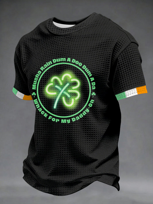 Men's Irish drinking song Inspired Waffle Short Sleeve
