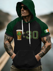 Men's St. Patrick's Day Short Sleeves Hooded Top