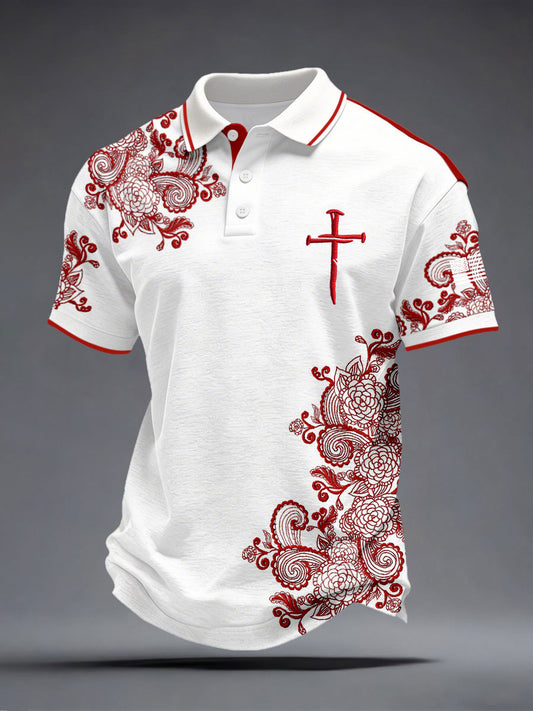 Men's Christian Nail Cross Faith Tops