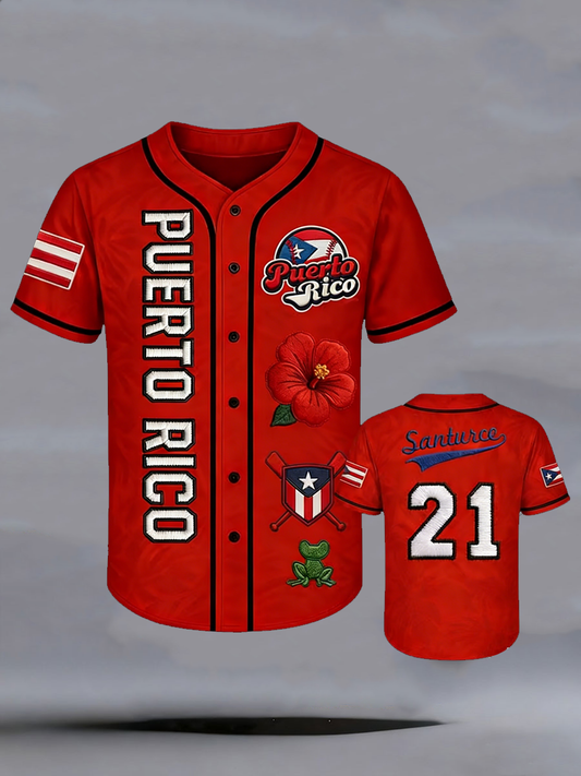 Men's Puerto Rico Baseball Shirt