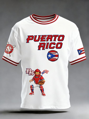 Men's Puerto Rico Baseball Short Sleeves T-shirt