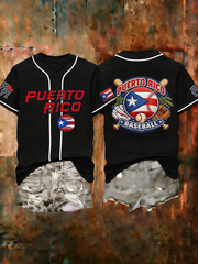 Women's Puerto Rico Baseball Short-sleeved T-shirt