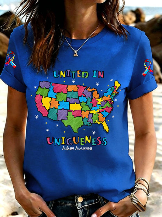 Women's Autism Acceptance Crew Neck T-shirt