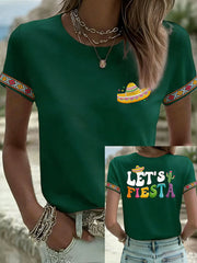 Women's Cinco de Mayo Print Casual T-Shirt