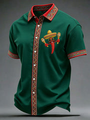 Men's Cinco de Mayo Printed Casual Shirt