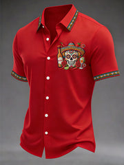 Men's Cinco De Mayo Print Short-Sleeve Shirt
