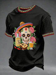 Men's Cinco De Mayo Print Short-Sleeve O-neck T-shirt