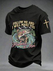 Men's Follow Me And I Will Make You Fishers Of Men Short-sleeved T-shirt