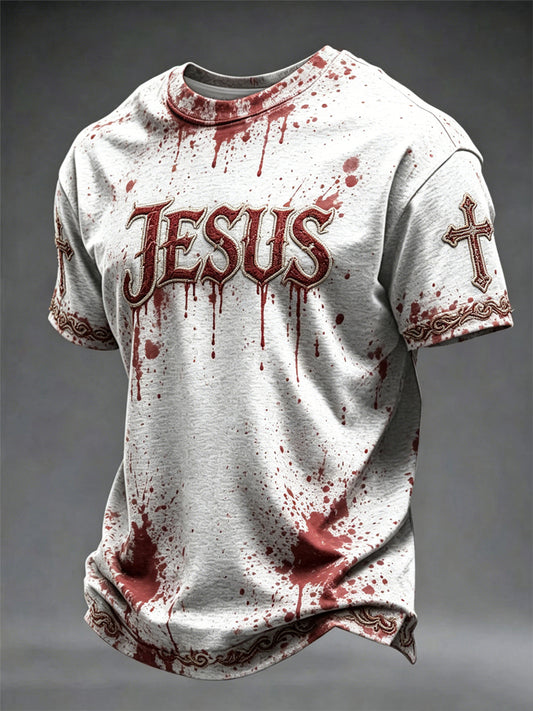 Men's Faith JESUS Printed T-shirt