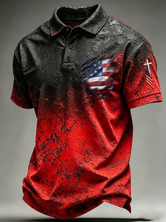 Men's Independence Day Flag Faith T-Shirts