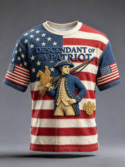 Men's 4th of July Descendant of Patroit Print T-shirt