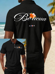 Men's Puerto Rico Print Vacation Shirt